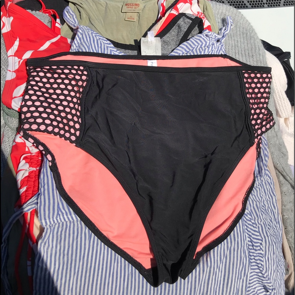 High waist bathing suit bottoms